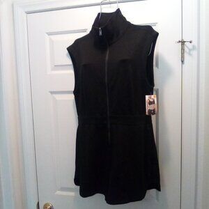 🎉AVIA Workout Exercise Black Romper Stretchy Soft Size Large